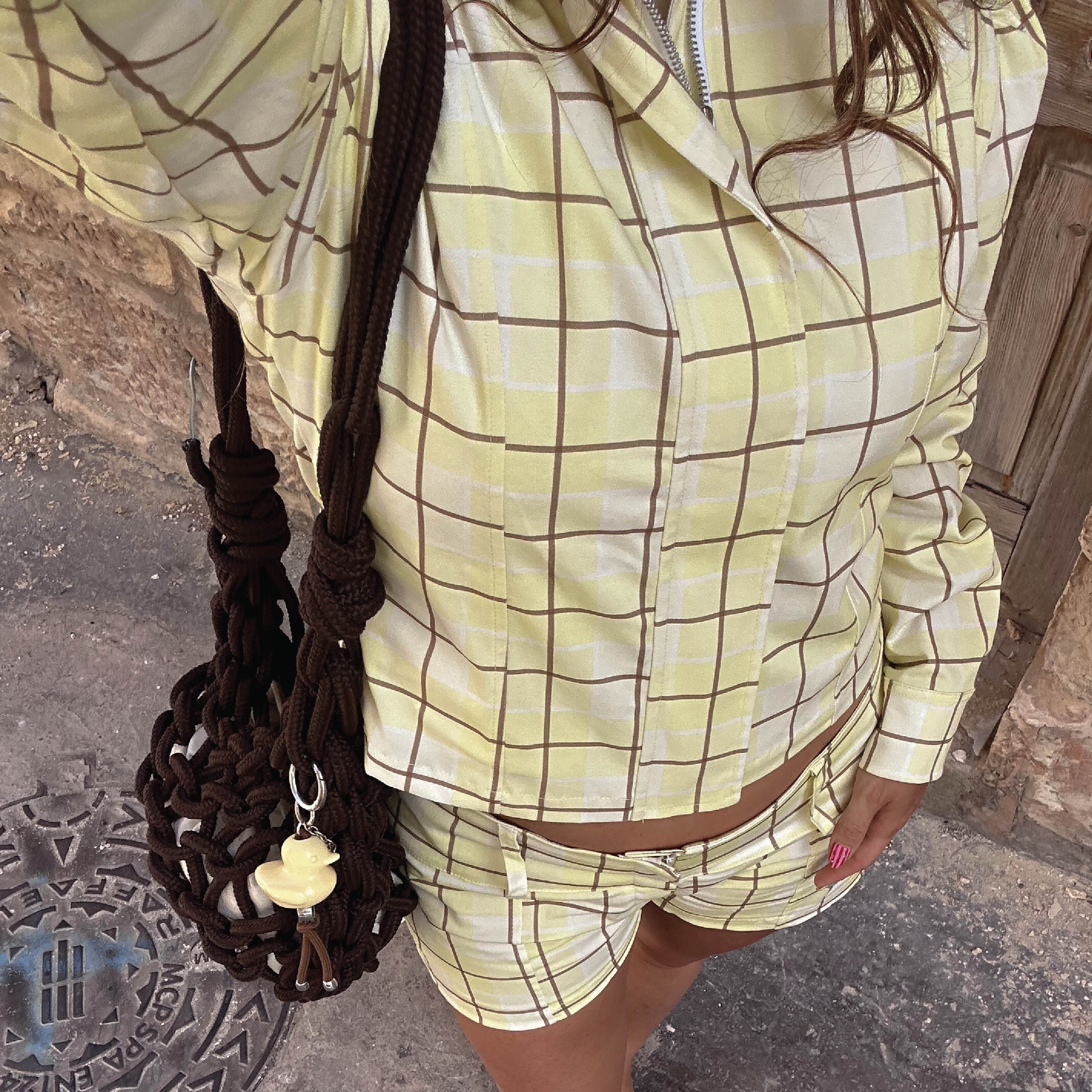 Plaid jacket- Butter