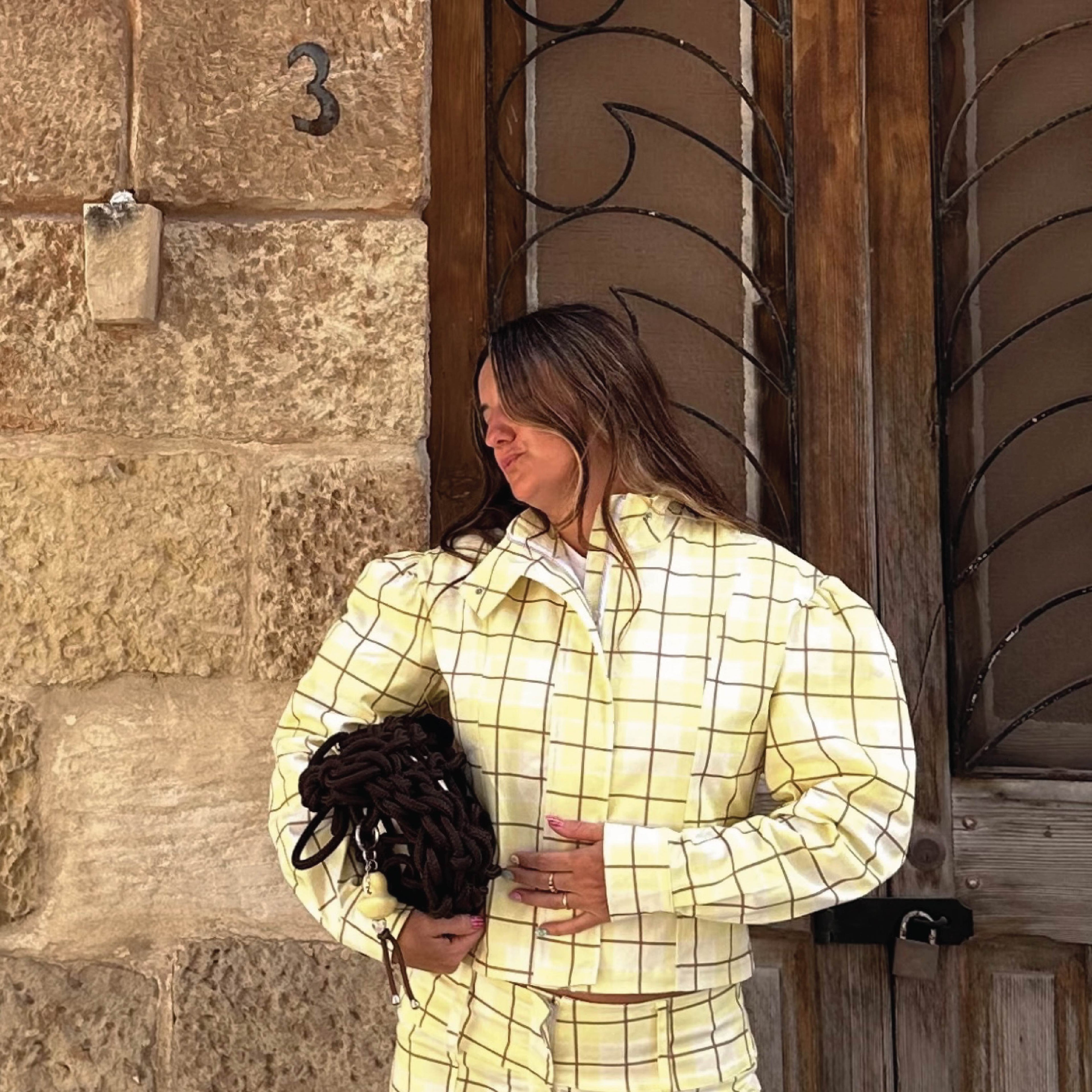 Plaid jacket- Butter