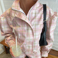 Plaid jacket- Pastel
